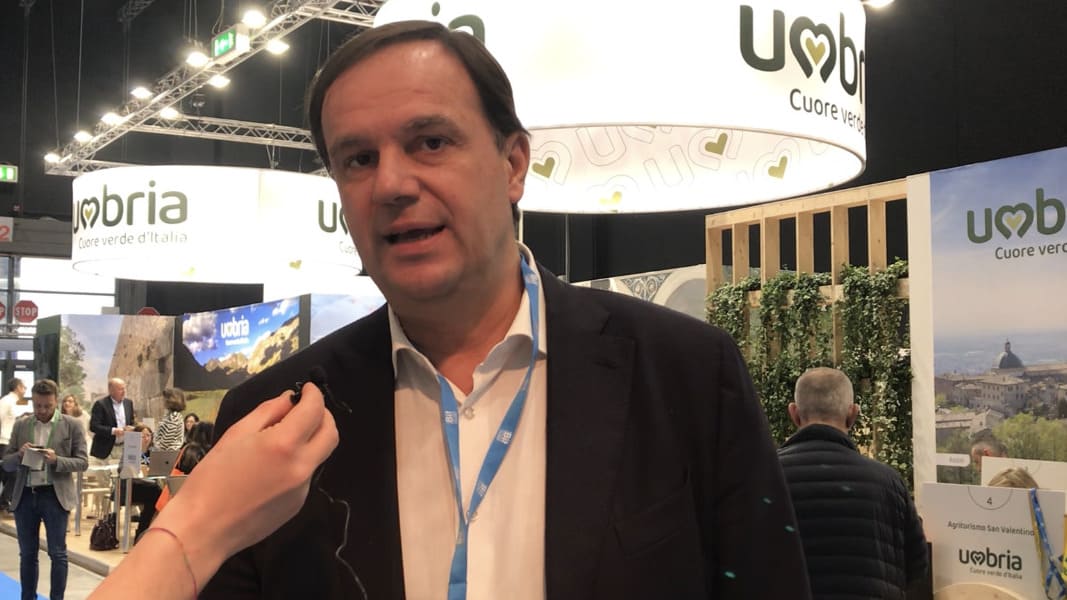 Il Presidente di Federalberghi Regione Umbria, Simone Fittuccia, risponde alle domande della Redazione de Il Tourista all Bit, Borsa Internazionale del Turismo di Milano 2024